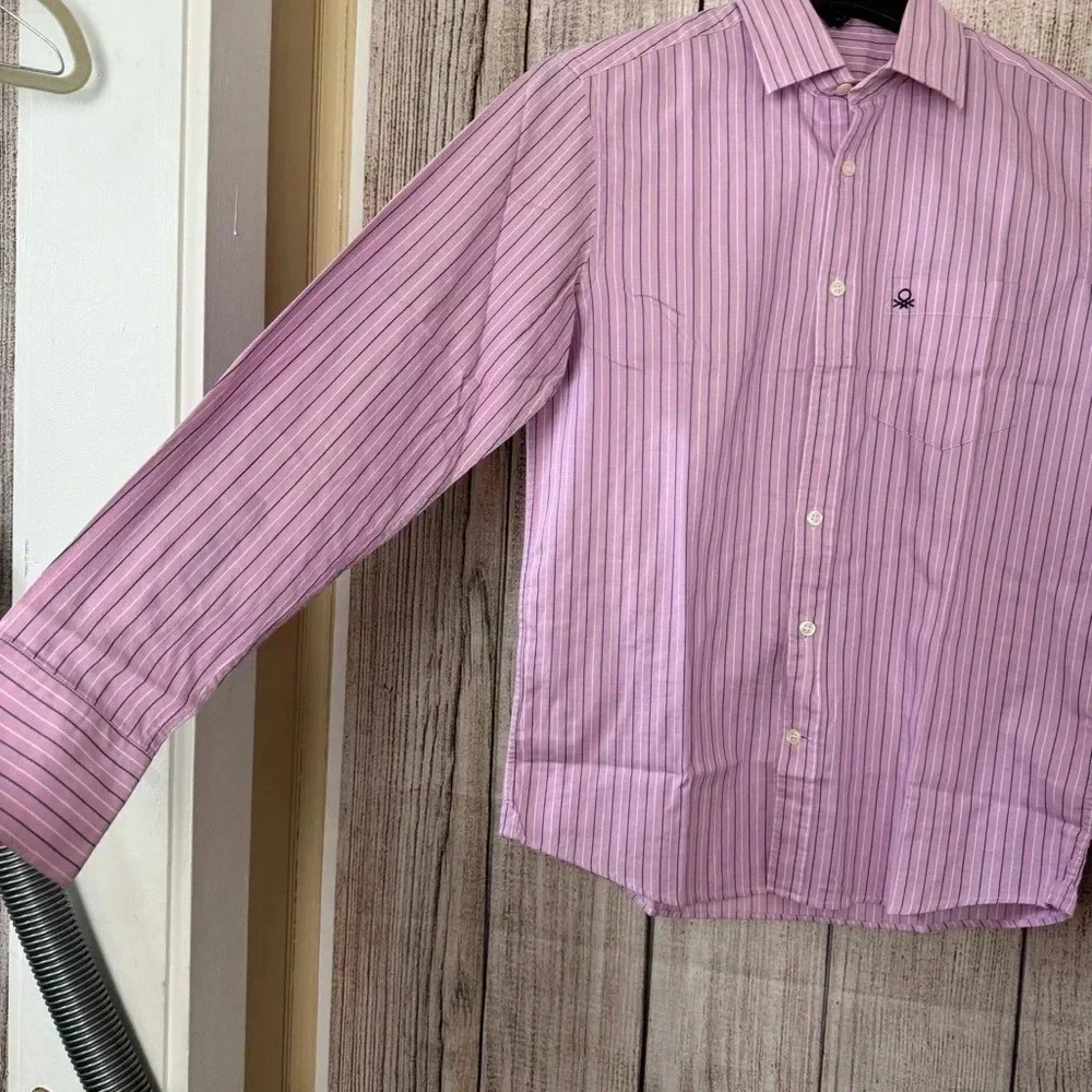 Stile Benneton Mens button up shirt size Small